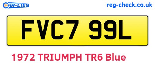 FVC799L are the vehicle registration plates.
