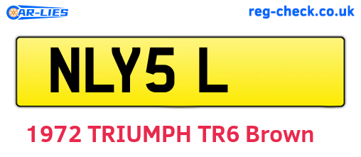 NLY5L are the vehicle registration plates.