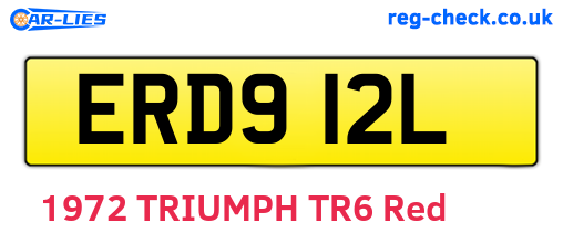 ERD912L are the vehicle registration plates.