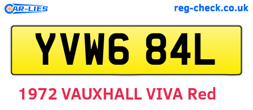 YVW684L are the vehicle registration plates.