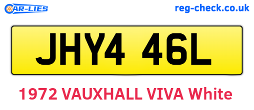 JHY446L are the vehicle registration plates.