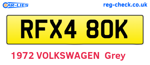 RFX480K are the vehicle registration plates.