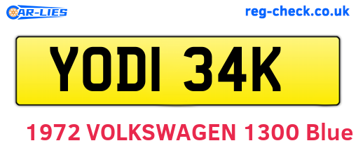 YOD134K are the vehicle registration plates.