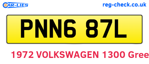 PNN687L are the vehicle registration plates.