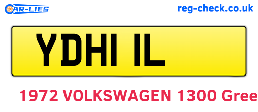 YDH11L are the vehicle registration plates.