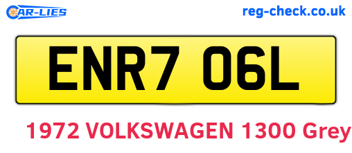 ENR706L are the vehicle registration plates.