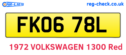 FKO678L are the vehicle registration plates.