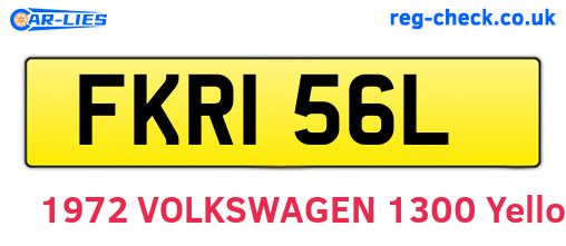 FKR156L are the vehicle registration plates.