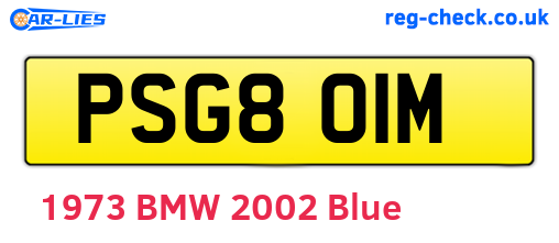 PSG801M are the vehicle registration plates.