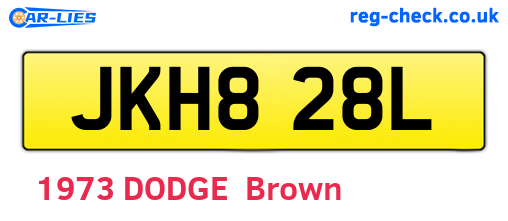 JKH828L are the vehicle registration plates.