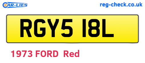RGY518L are the vehicle registration plates.