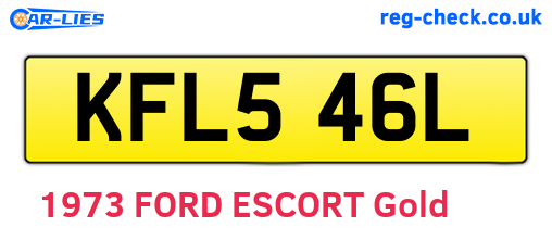 KFL546L are the vehicle registration plates.
