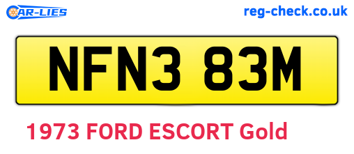 NFN383M are the vehicle registration plates.