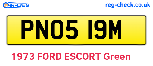 PNO519M are the vehicle registration plates.