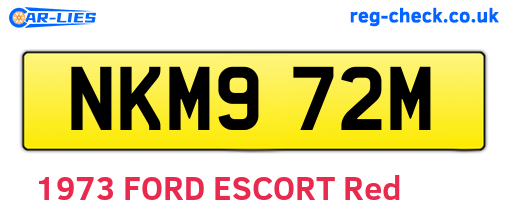 NKM972M are the vehicle registration plates.