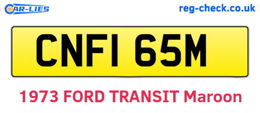 CNF165M are the vehicle registration plates.