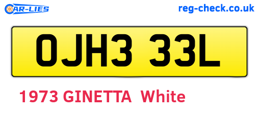 OJH333L are the vehicle registration plates.
