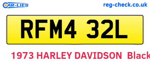 RFM432L are the vehicle registration plates.