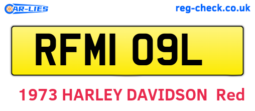 RFM109L are the vehicle registration plates.