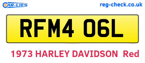 RFM406L are the vehicle registration plates.