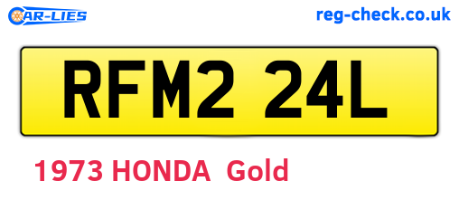 RFM224L are the vehicle registration plates.