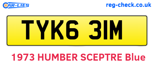 TYK631M are the vehicle registration plates.