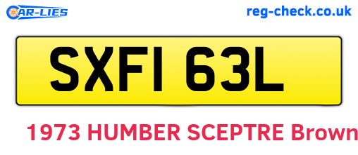 SXF163L are the vehicle registration plates.
