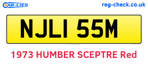 NJL155M are the vehicle registration plates.