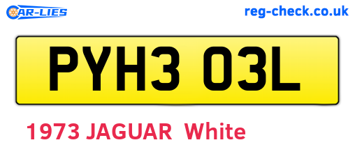 PYH303L are the vehicle registration plates.
