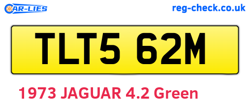 TLT562M are the vehicle registration plates.