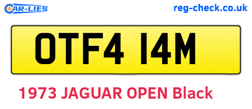 OTF414M are the vehicle registration plates.