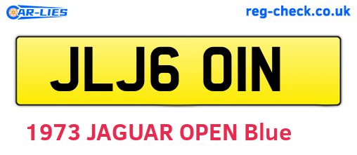 JLJ601N are the vehicle registration plates.