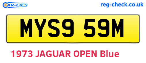 MYS959M are the vehicle registration plates.