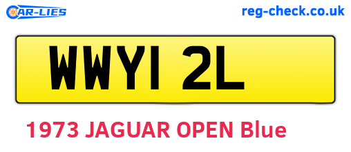 WWY12L are the vehicle registration plates.