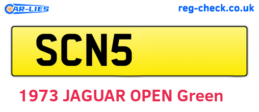 SCN5 are the vehicle registration plates.