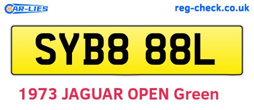 SYB888L are the vehicle registration plates.