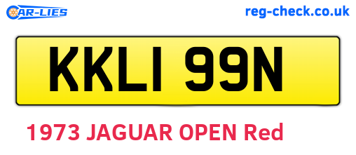 KKL199N are the vehicle registration plates.