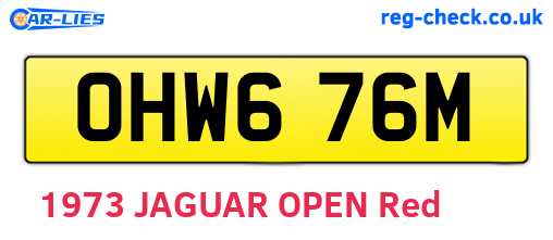 OHW676M are the vehicle registration plates.