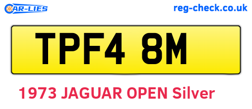TPF48M are the vehicle registration plates.