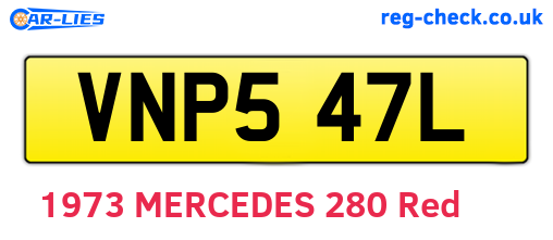 VNP547L are the vehicle registration plates.