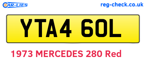 YTA460L are the vehicle registration plates.