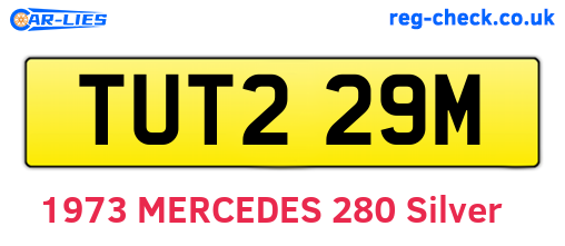 TUT229M are the vehicle registration plates.