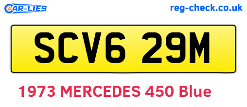 SCV629M are the vehicle registration plates.