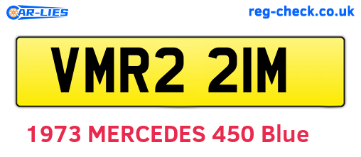 VMR221M are the vehicle registration plates.