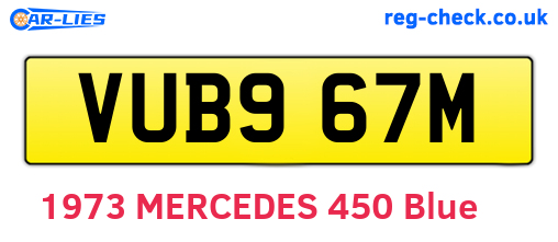 VUB967M are the vehicle registration plates.