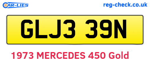 GLJ339N are the vehicle registration plates.