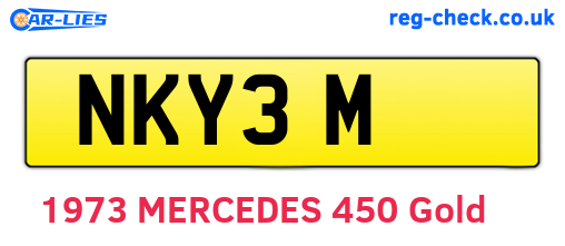 NKY3M are the vehicle registration plates.