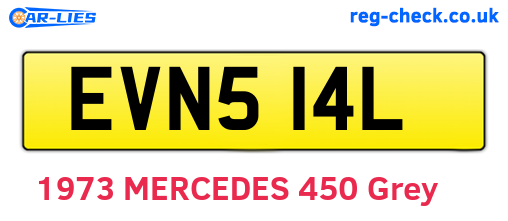 EVN514L are the vehicle registration plates.