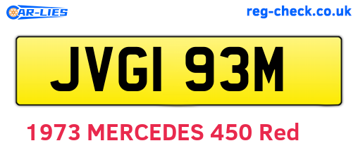 JVG193M are the vehicle registration plates.