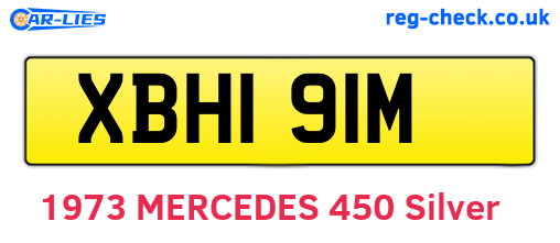 XBH191M are the vehicle registration plates.